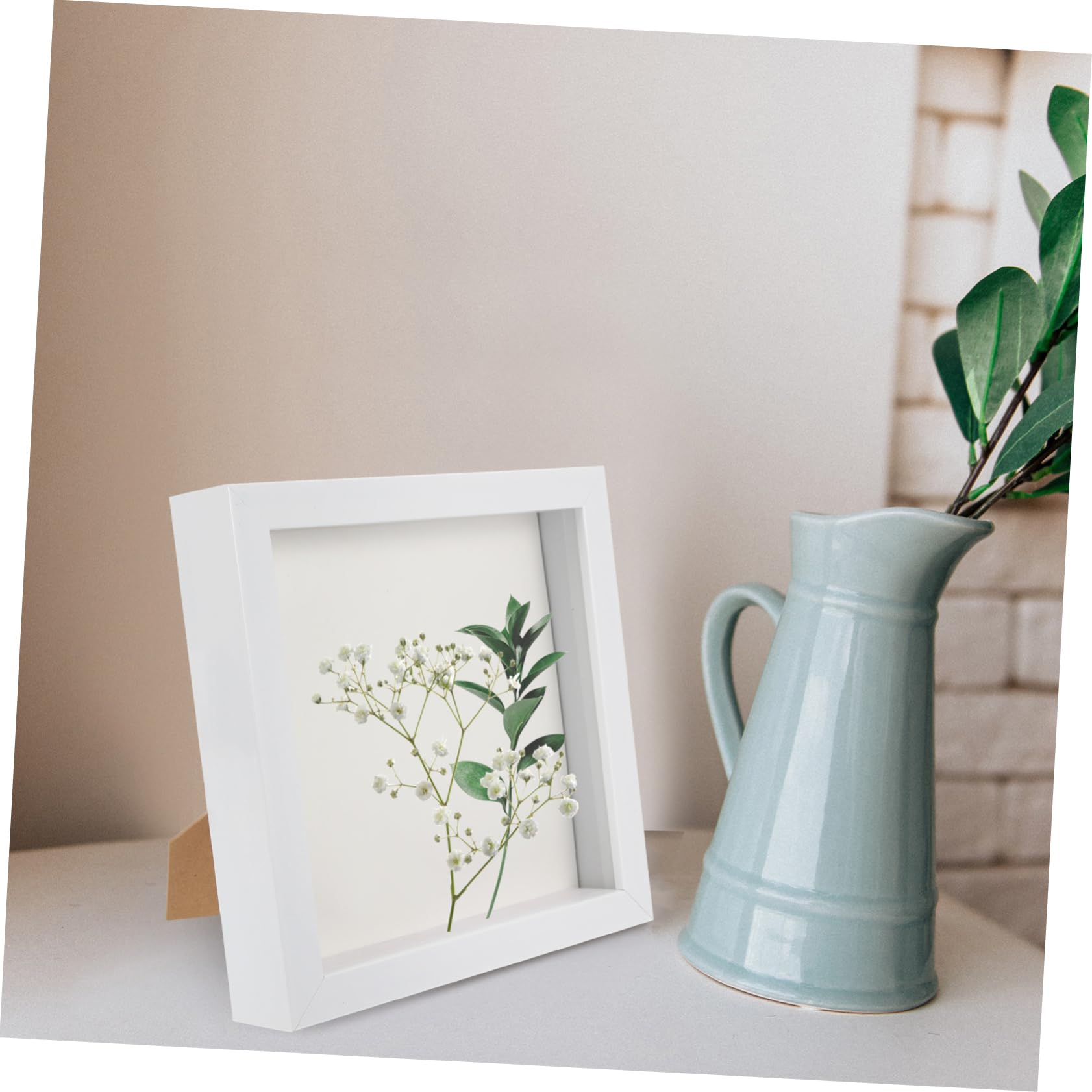 GOOHOCHY 2Pcs Dried Flower Display Frame Wooden Specimen Frame for Home Decor Elegant Design for Desktop Wall Mounting Present for Enthusiasts