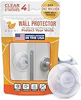 Vista 13 de Ducki Protector de parachoques de pared para puerta, protector de parada autoadhesivo que evita daños y ruido para el mango de la perilla