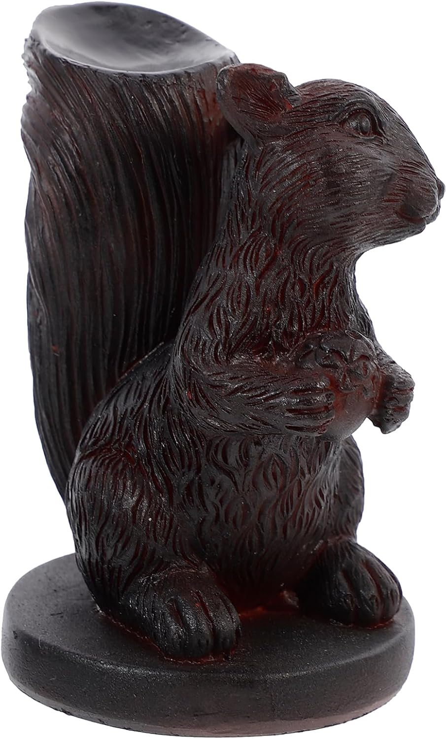 Amosfun Creative Crystal Resin Base Holder Sturdy Display Stand for Crystal Spheres Dark Color Squirrel Decor for Lightweight Resin Craft
