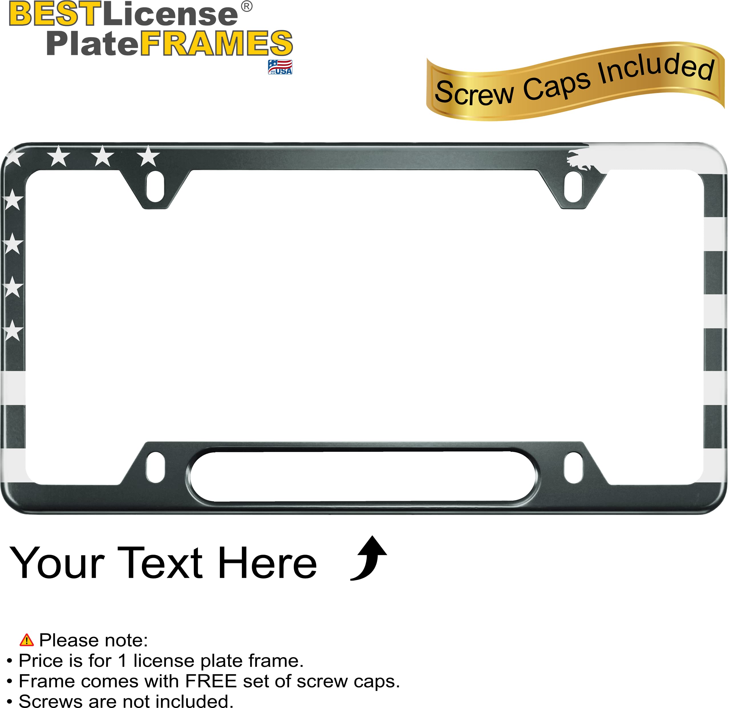 USA Patriotic | American Flag Custom Personalized Anodized Aluminum Thin Top | - Picture 55 of 133