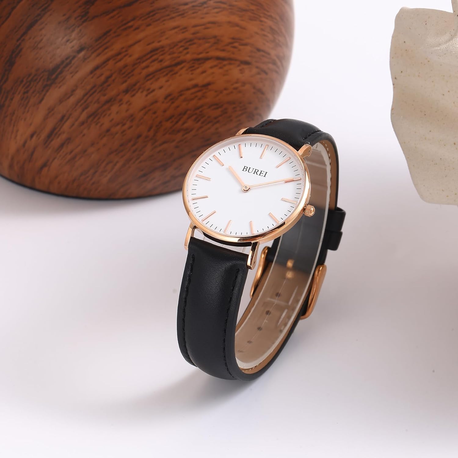 BUREI Womens Fashion Gold Stainless Steel Mesh Watch Analog Quartz Waterproof Ladies Watch Dainty Bracelet Wristwatch for Women,Gifts for Girlfriend - Image 4