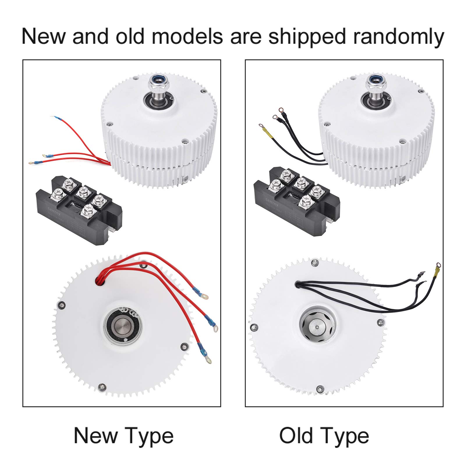 Elektromotor Generator, 3-Phasen Lichtmaschine Permanentmagnet Elektromotor Generator DIY Synchrongenerator für Windkraftanlage, NE-300 [24V Motor] (12V-Motor + Gleichrichter)