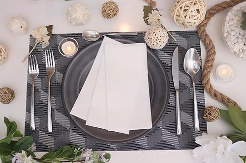 Miniatura 3 de Toallas de invitados desechables como lino  Servilletas de baño  Servilletas de boda  Toallas desechables de lino premium para invitados (blanco,