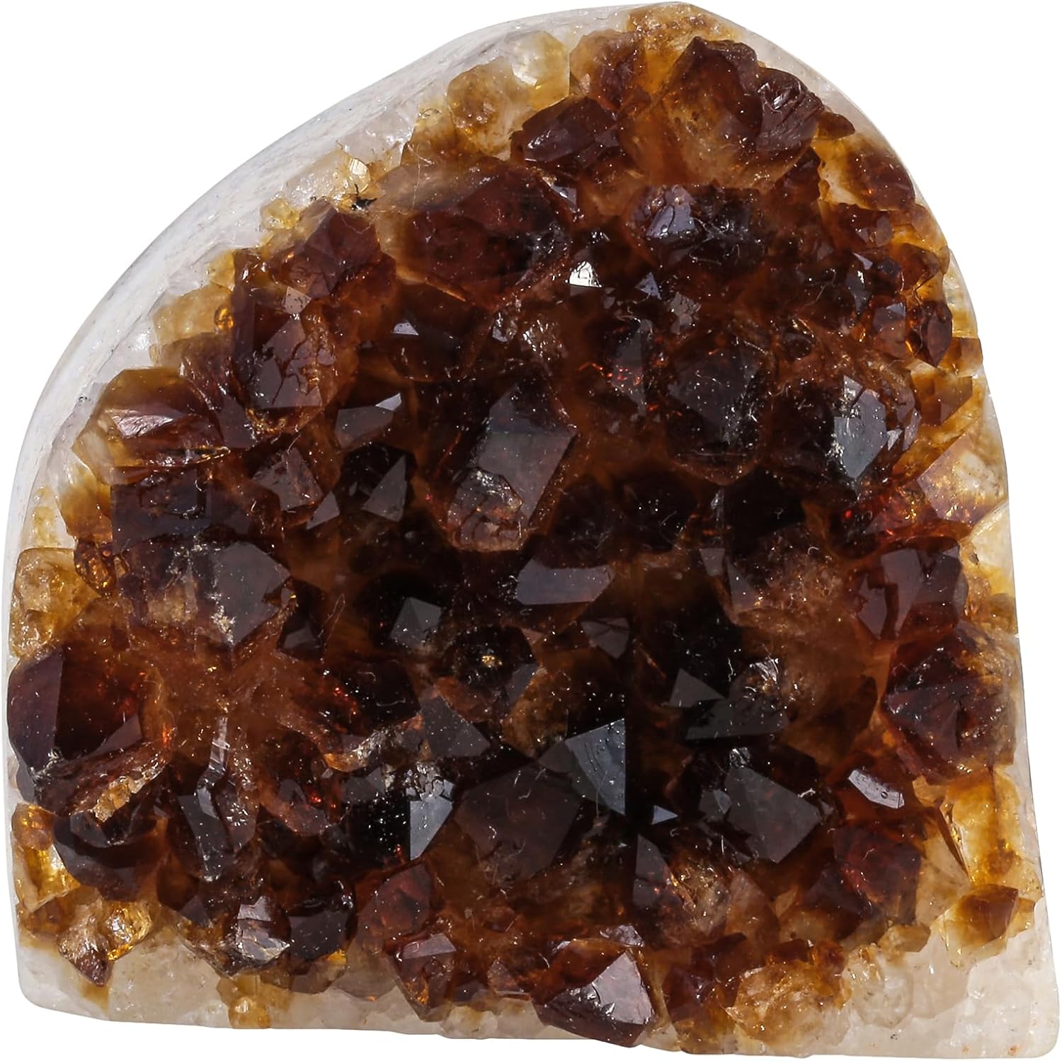 moonsix Natural Citrine Crystal Cluster Upright Stone, Irregular Raw Crystal Mineral Specimen for Chakra Balancing & Home Decor, 301-400g