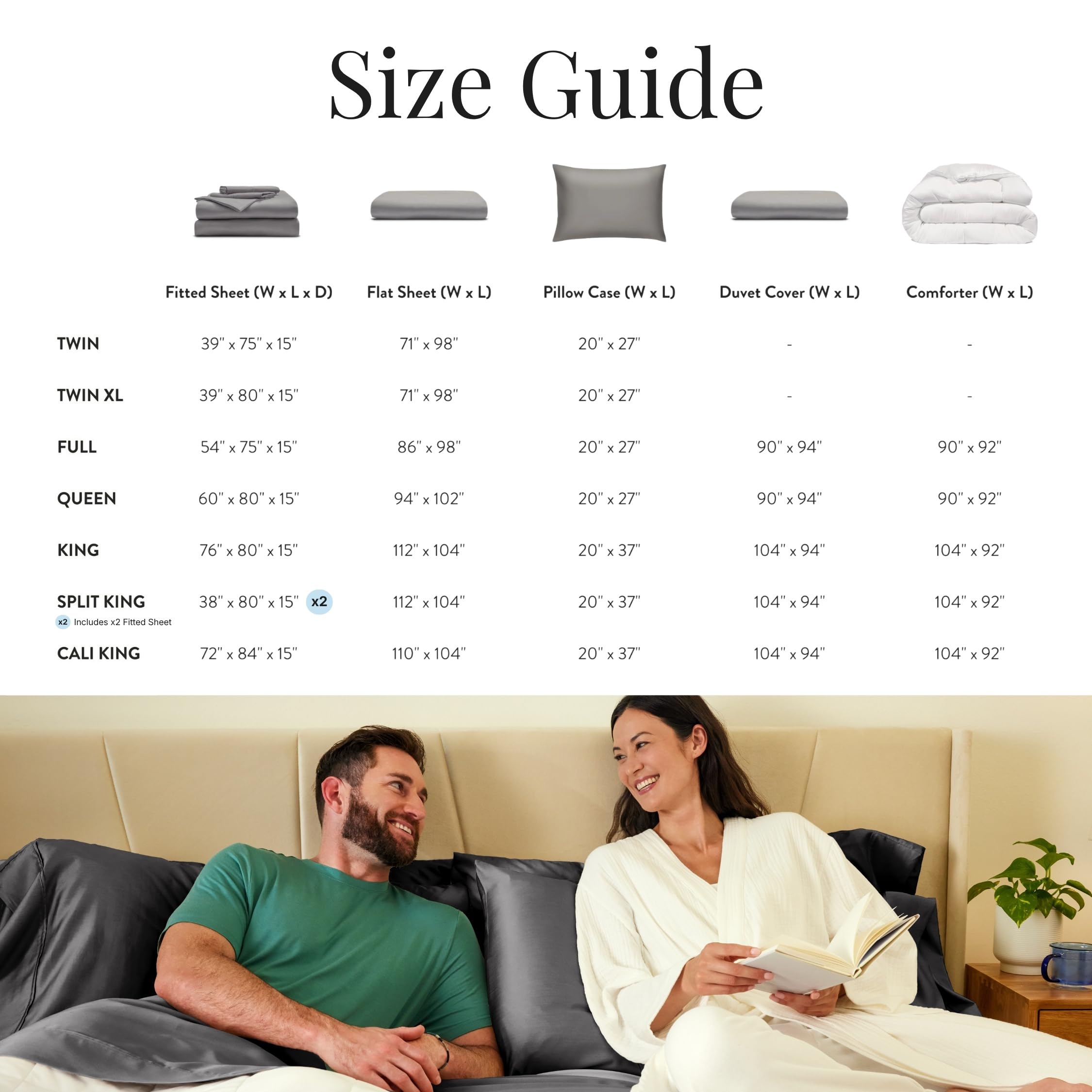 Miracle Made Luxe Cooling Bed Sheets - Charcoal - 4 Piece Silver Infused - 300-Thread-Count - Clean & Cool Full Size Bed Sheets for Sensitive Skin - Ultra-Breathable Bedding