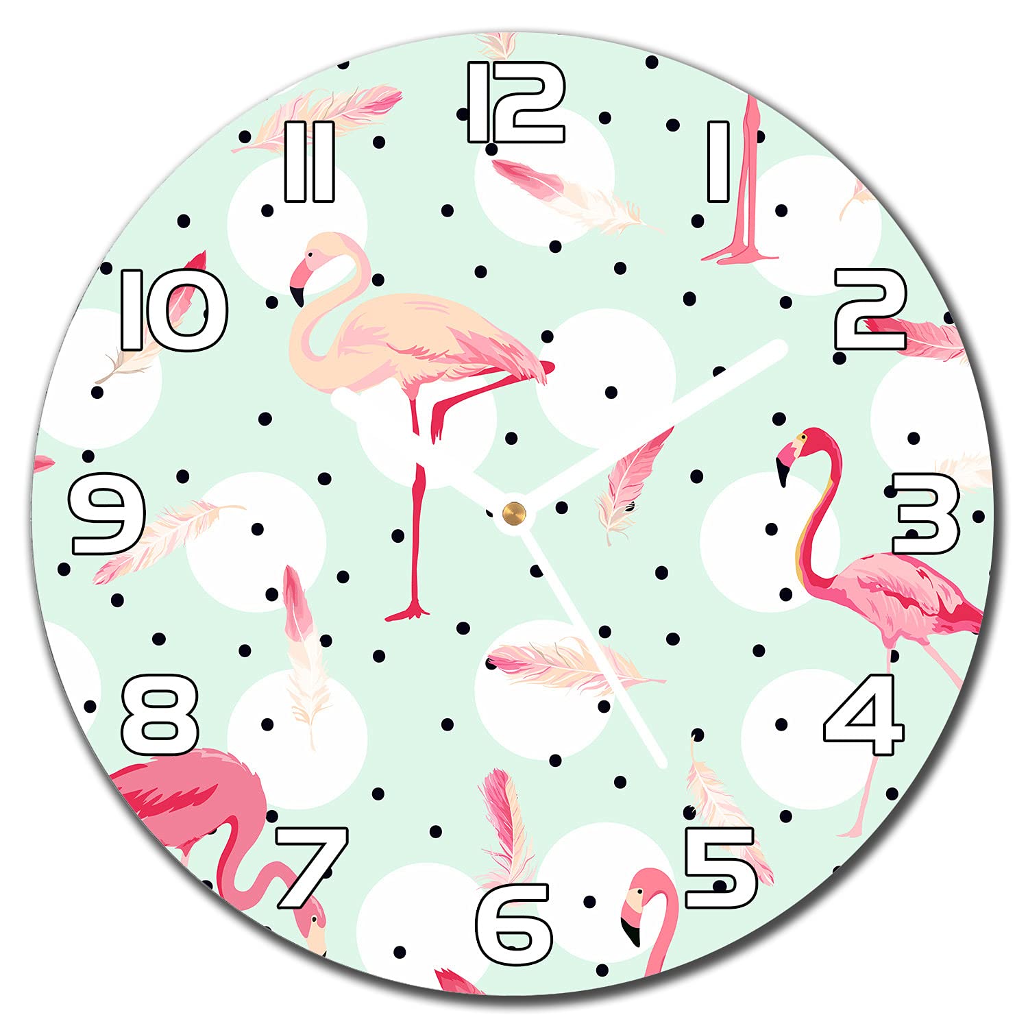 Horloge en verre lisible Coloray 30 cm aiguilles blanches contre les reflets dans le salon
