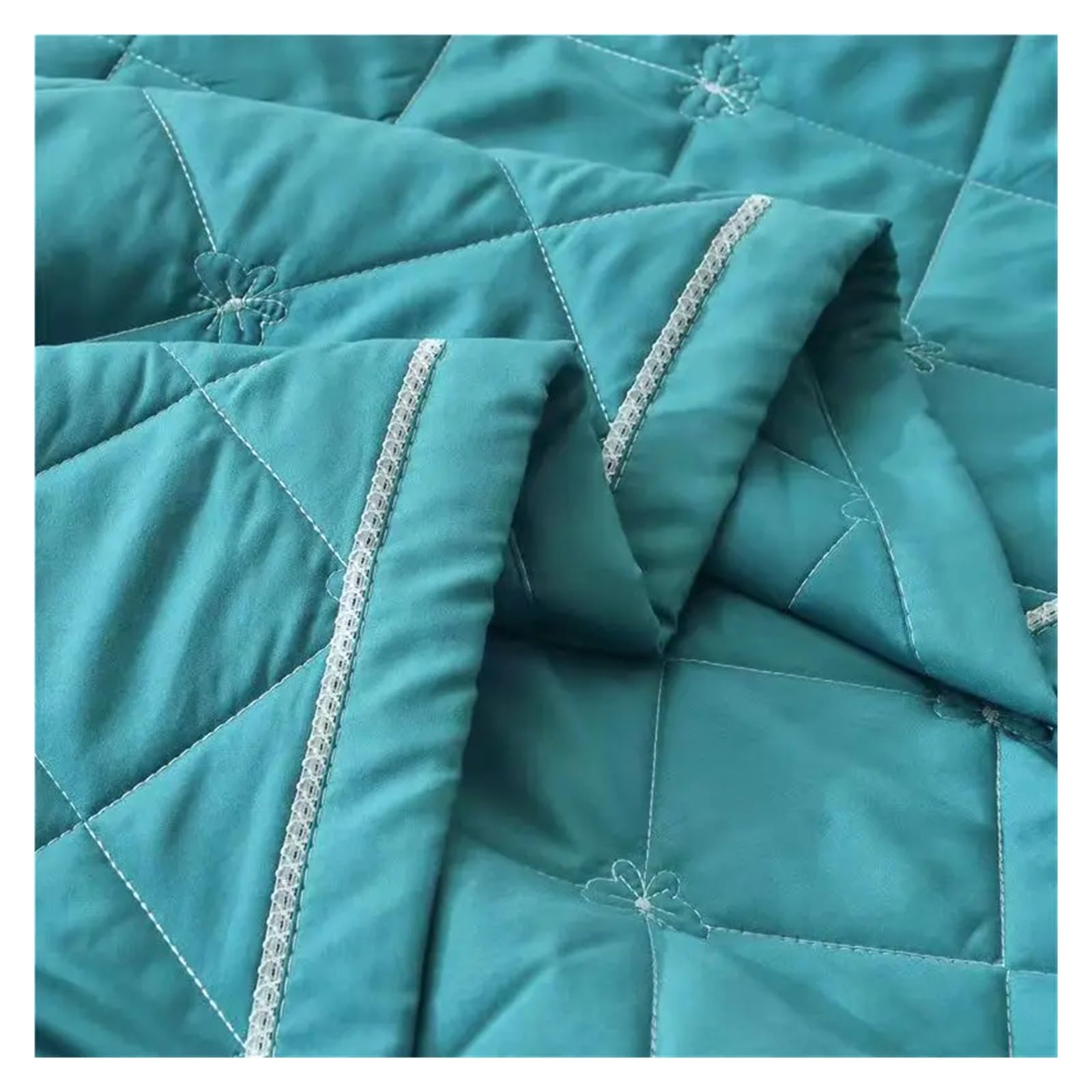 ADovz Quilt-Baumwolldecke, Bestickt, einfarbig, Bettdecke, Tagesdecke, waschbar, Sommer, Twin-Queen-Bettwäsche, Heimtextilien,Bettlaken