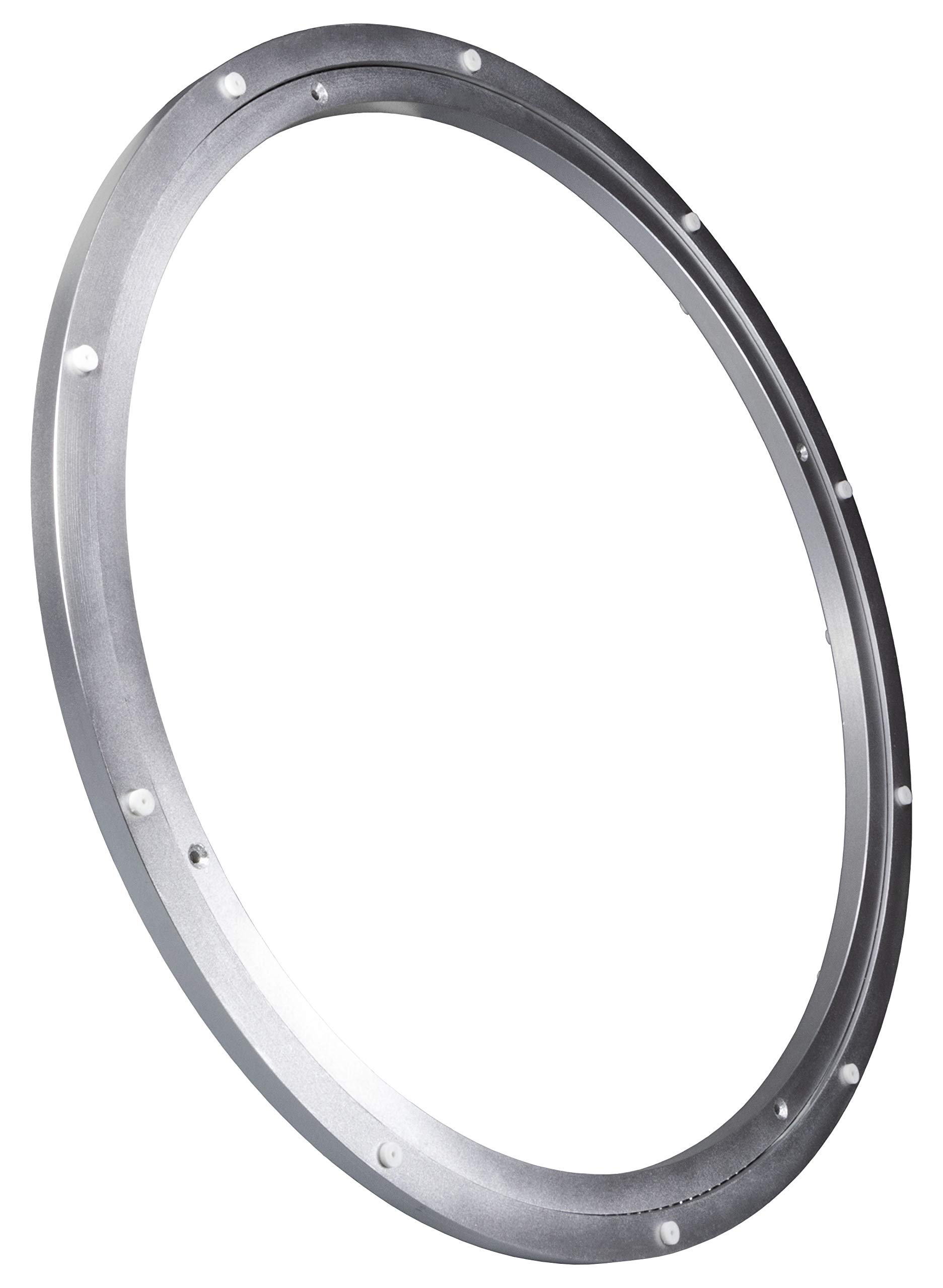 Gedotec Schwerlast-Drehbeschlag 360° Drehscheibe drehbar Ø 600 mm | Drehteller Stahl silber | Druckkugellager Tragkraft 300 kg | Dreh-Ring zum Schrauben für Möbel - TV uvm. | 1 Stück - Drehkranz Küche