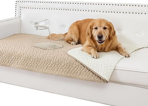 Miniatura 19 de Manta impermeable para perro, lavable antideslizante para sofá, mantas resistentes al pelo de mascotas, para cama, silla, muebles, protector para