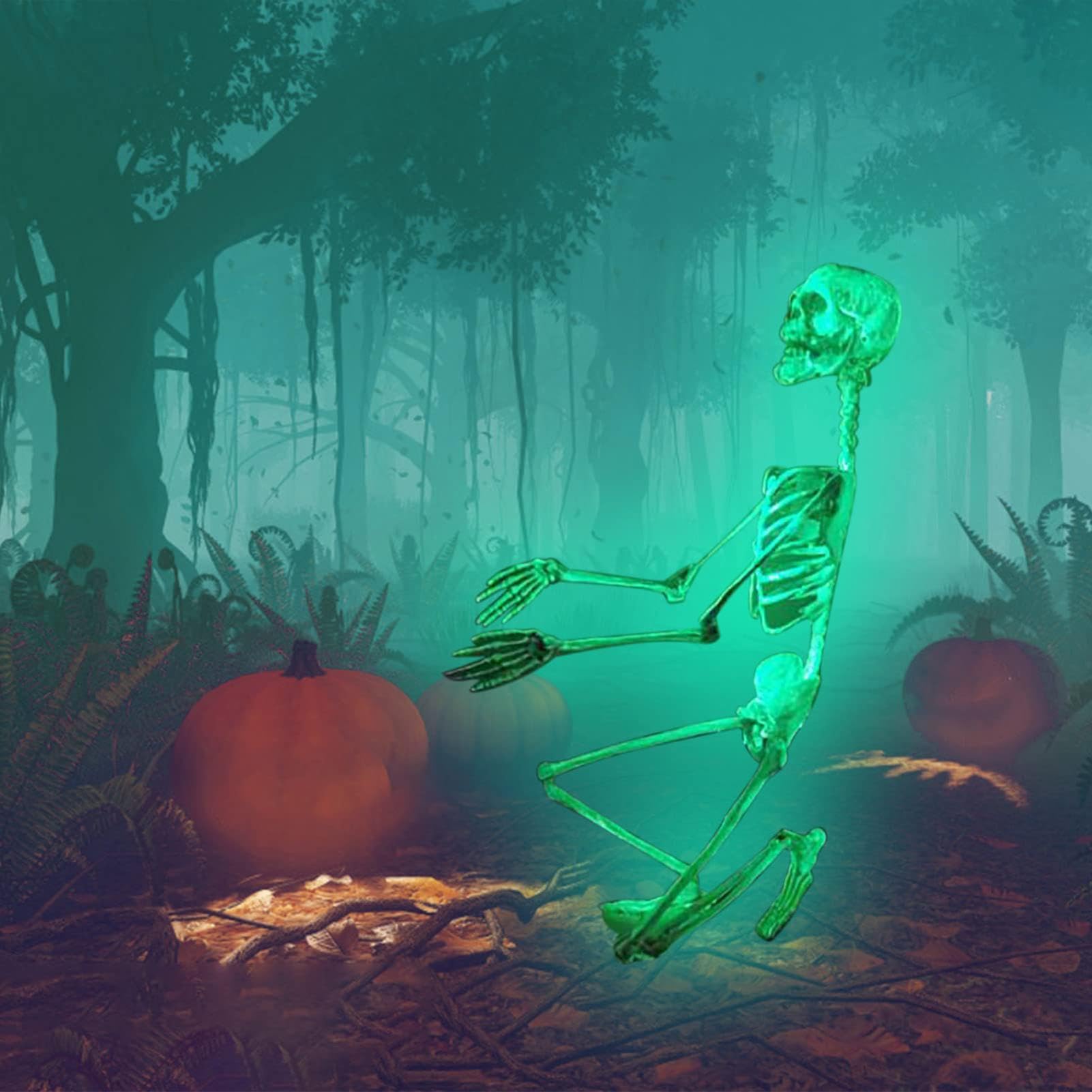 Scheletro Halloween Da Esterno Decorazioni Halloween Snodabili Realistiche | Oggetti di Scena Festivi Scheletro a Grandezza Naturale Per Interno Giardino Patio Portico Soggiorn