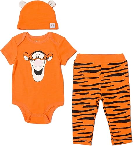 Disney Mickey Mouse Minnie Mouse Rey León Winnie The Pooh - Conjunto de 3 piezas para bebé recién nacido a bebé