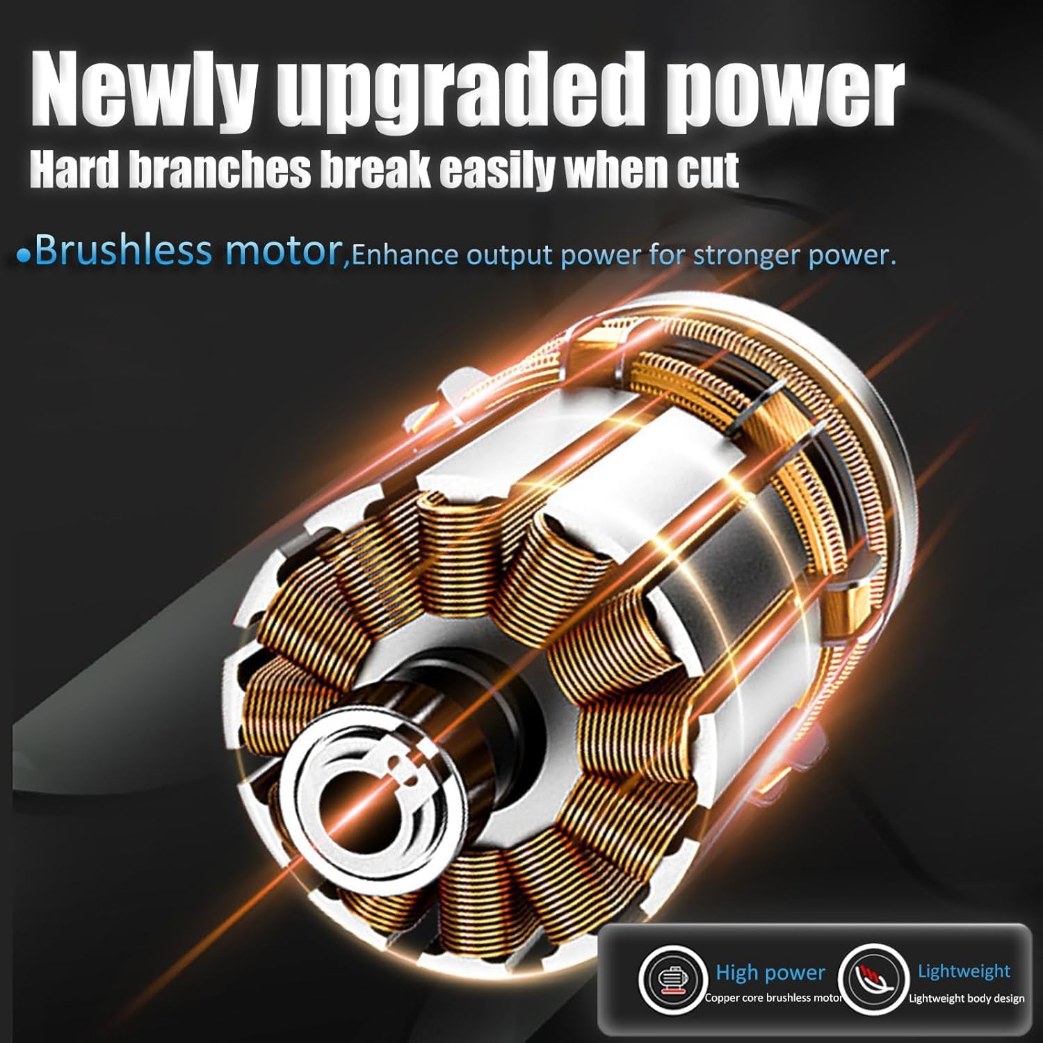 Electric Pruning Shears Scissors, Professional Battery Powered Branch Cutters for Orchards, Cordless Pruner with 2.1m Extension Pole and LCD Display, 2 Batteries