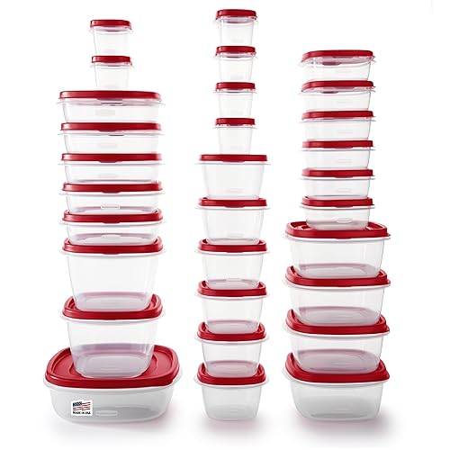 Rubbermaid 60-Piece Food Storage Containers with Lids, Microwave and Dishwasher