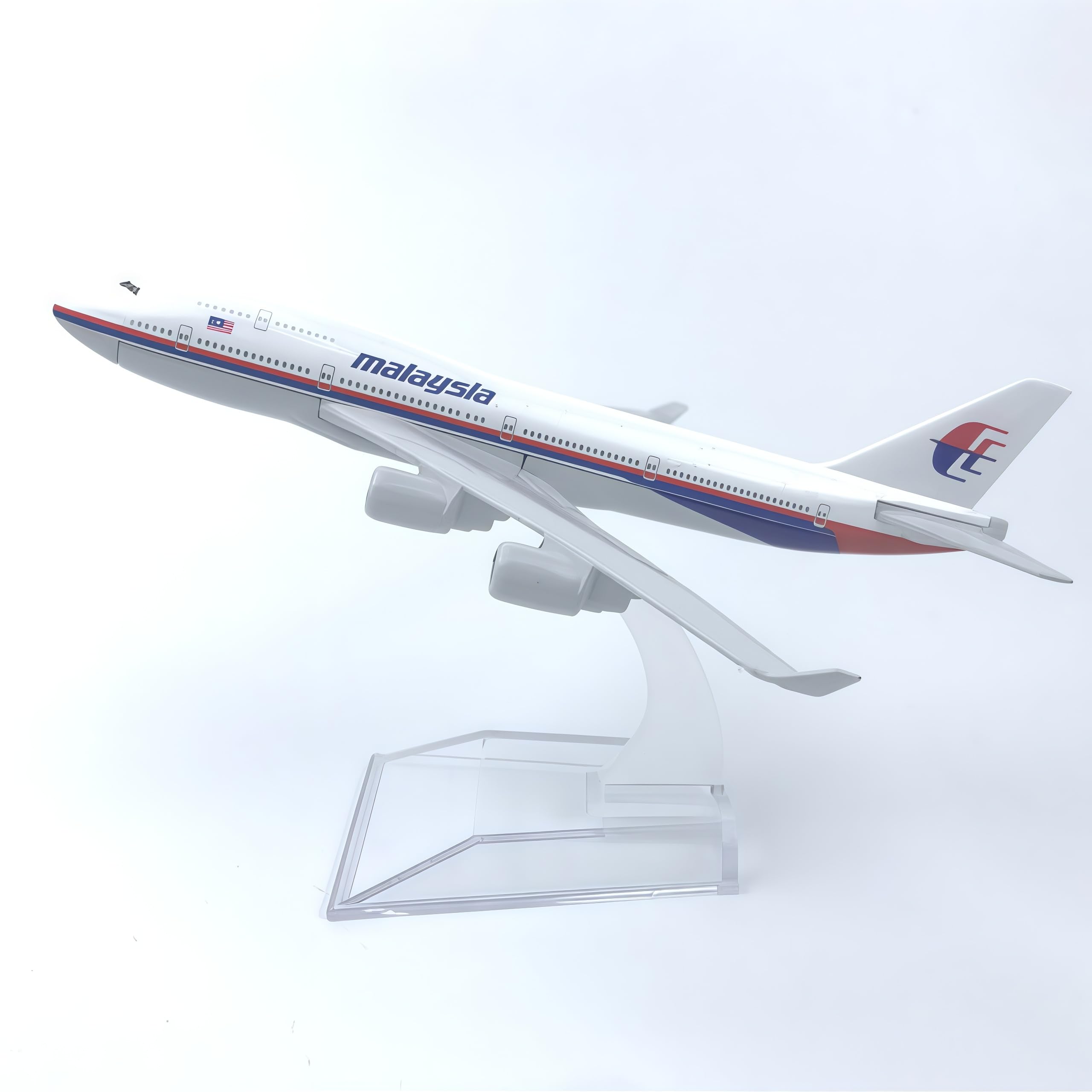 Lgsrsnxhtx B777 Model Plane 16Cm Model Plane 1/400 Diecast Metal Airplane Model Malaysia B777 With Stand Aircraft Collectible For Aviation Enthusiasts,Desktop Decor Gift For Adult