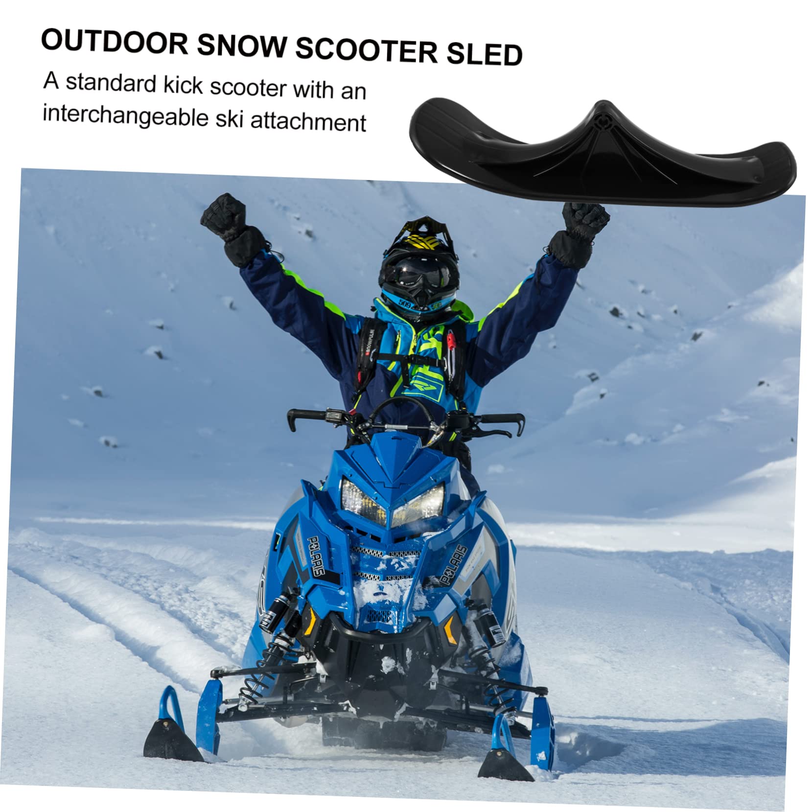 Accesorio para Patinete Trineo de Nieve Negro PE Resistente