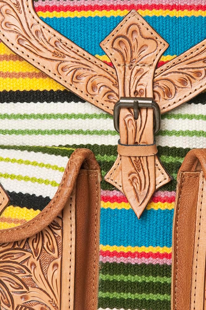 American Darling Backpack Hand Tooled Saddle Blanket Genuine Leather Western Women Bag | for Laptop School Purse Travel