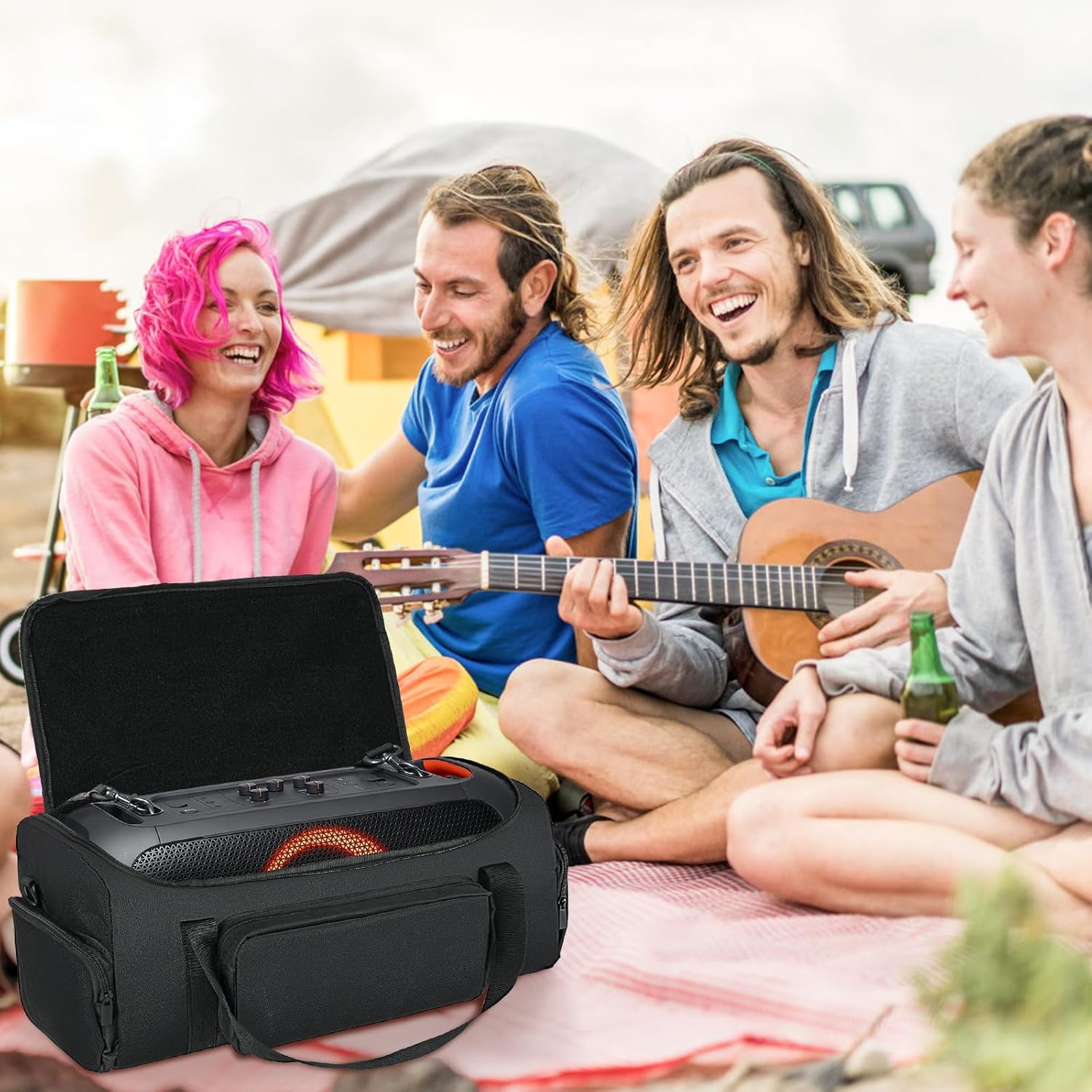 Carrying Case Compatible with JBL PartyBox On The Go Speaker,Travel Storage Bag Fits for JBL PartyBox On-The-Go Essential/Boombox 4 Protable Party Speaker,Case Only,No Shoulder Strap - Image 6