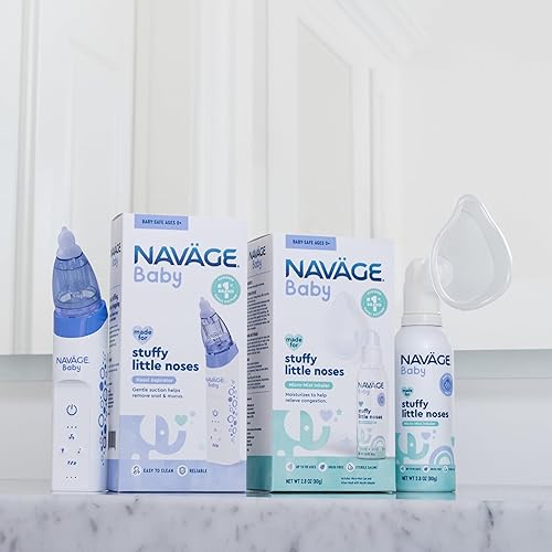 Miniatura 2 de Naväge Baby Bundle: Aspirador nasal para bebés + inhalador de microniebla, suave, aprobado por pediatras para la congestión del bebé y la nariz