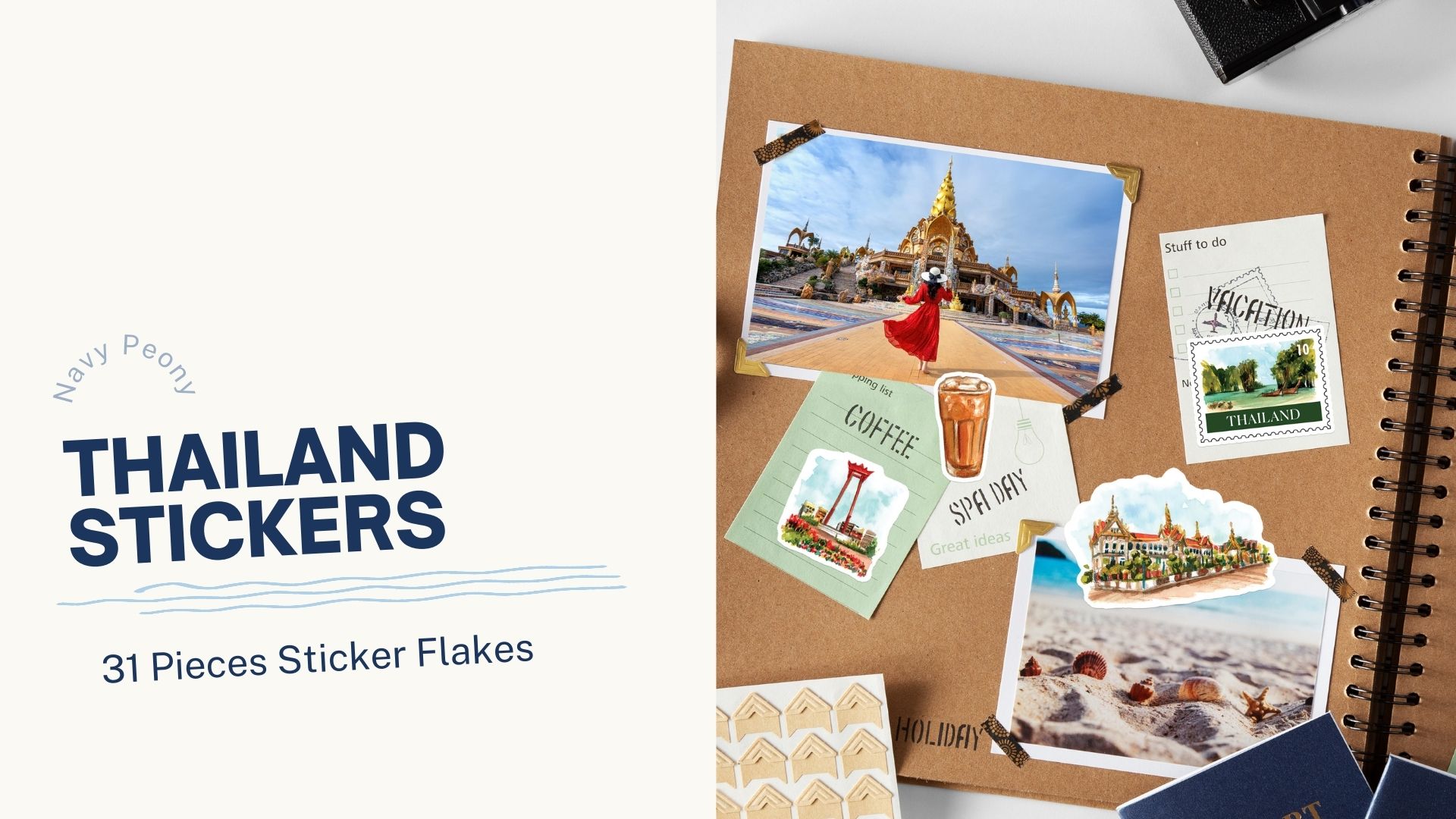 Lot De 2 Autocollants En Vinyle Thaïlandais Bangkok Thaïlande