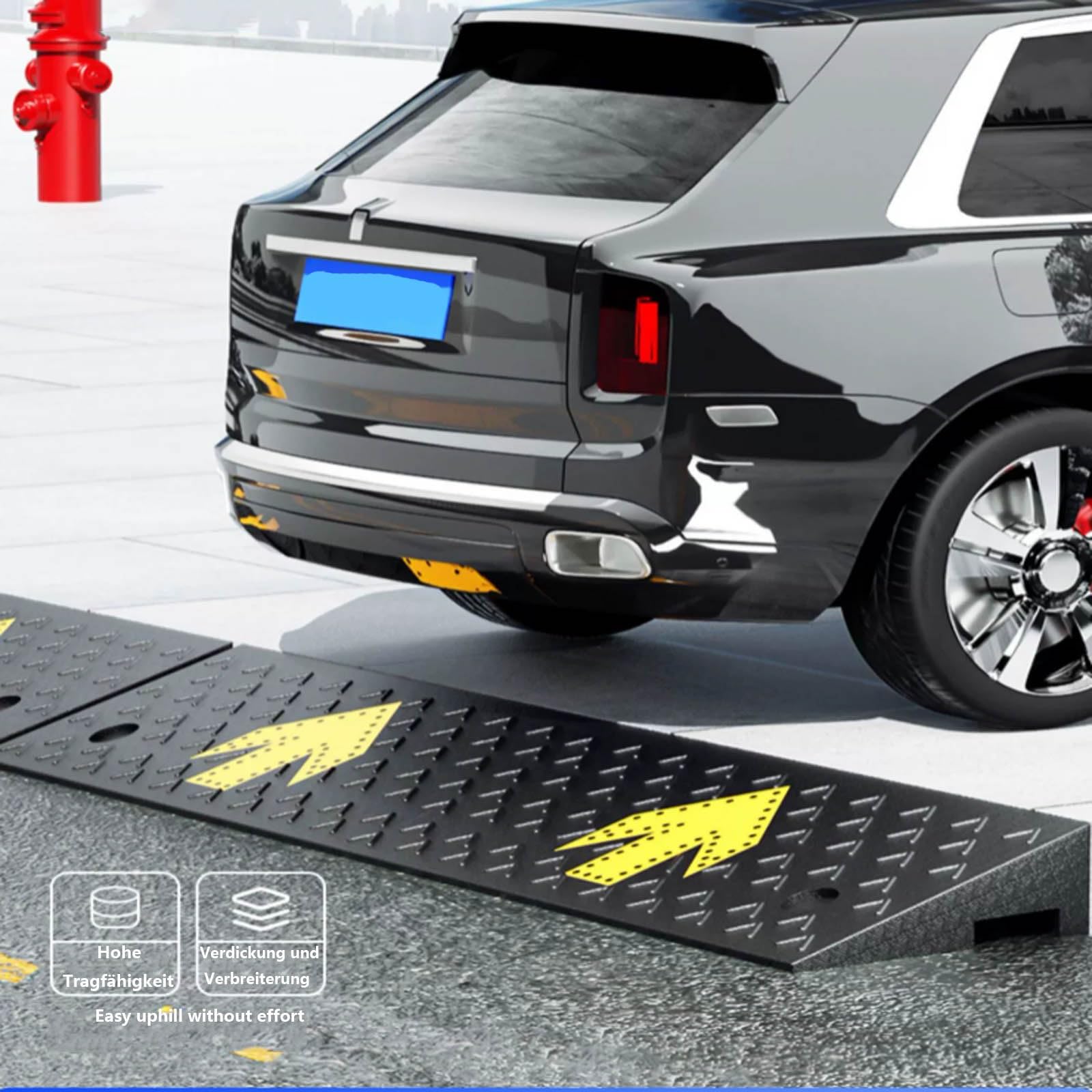 Rampa para silla de ruedas para el hogar, rampa para garaje para bicicletas, rampa para robot de barrido, resistente y duradera,con tornillos de instalación, adecuada para garajes, escalones ( Size :