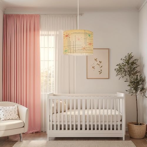 Miniatura 6 de Lámpara colgante bohemia enchufable de los años 50, mediados de siglo, moderna, vintage, retro, de los años 50, Mod Fifties, geométrica, de 16.4