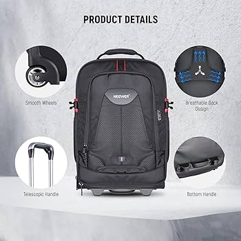 【新品未開封】NEEWER 車輪付きカメラバックパック　NW8903 2WAY Amazon.co.jp: Neewer 2-in-1車輪付きカメラバック 荷物用ケース