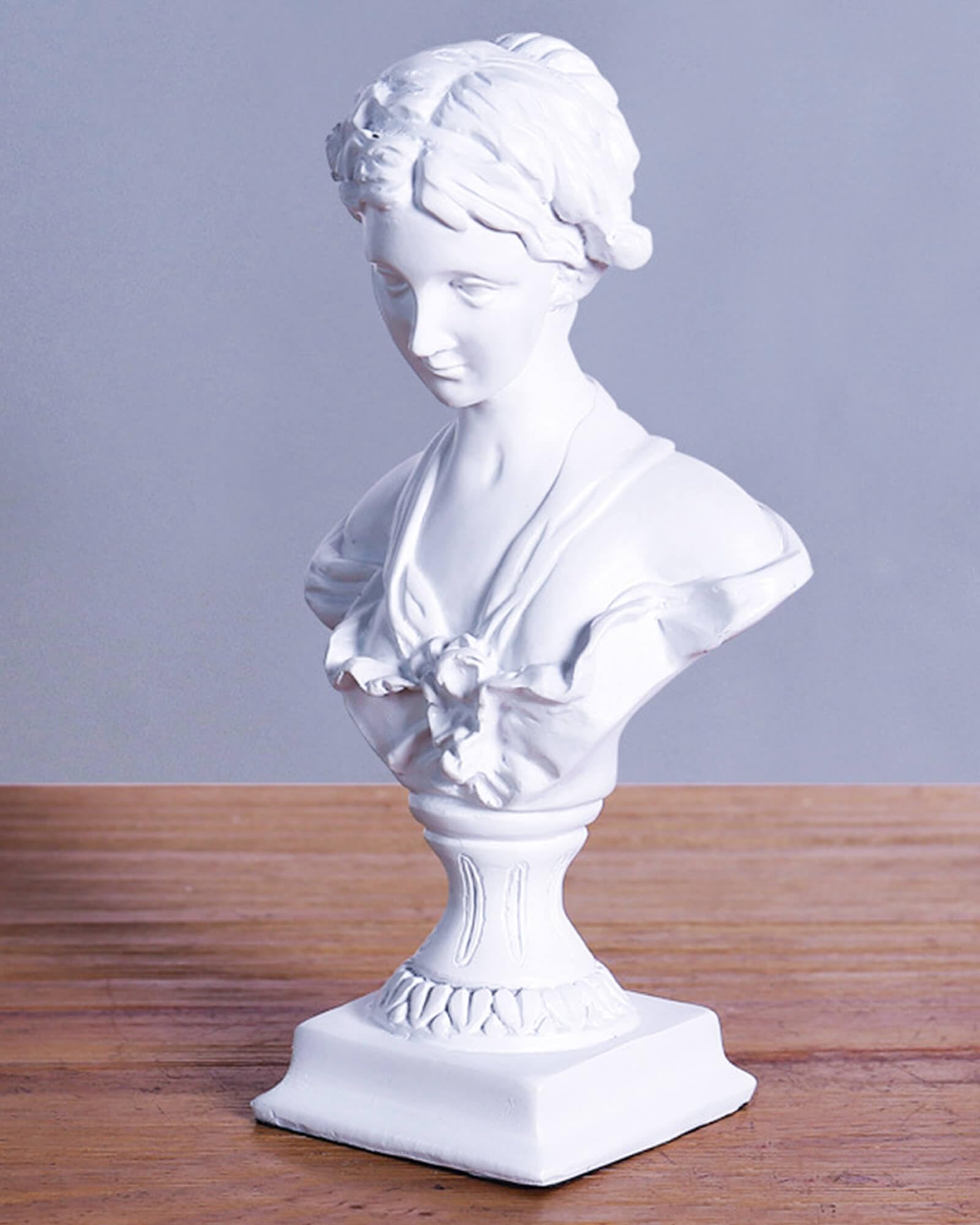 Dalekana Goddess Bust Statue Classical Decoration Gift, Greek & Roman Mythology Art Indoor Replica Resin Sculpture, 8.7