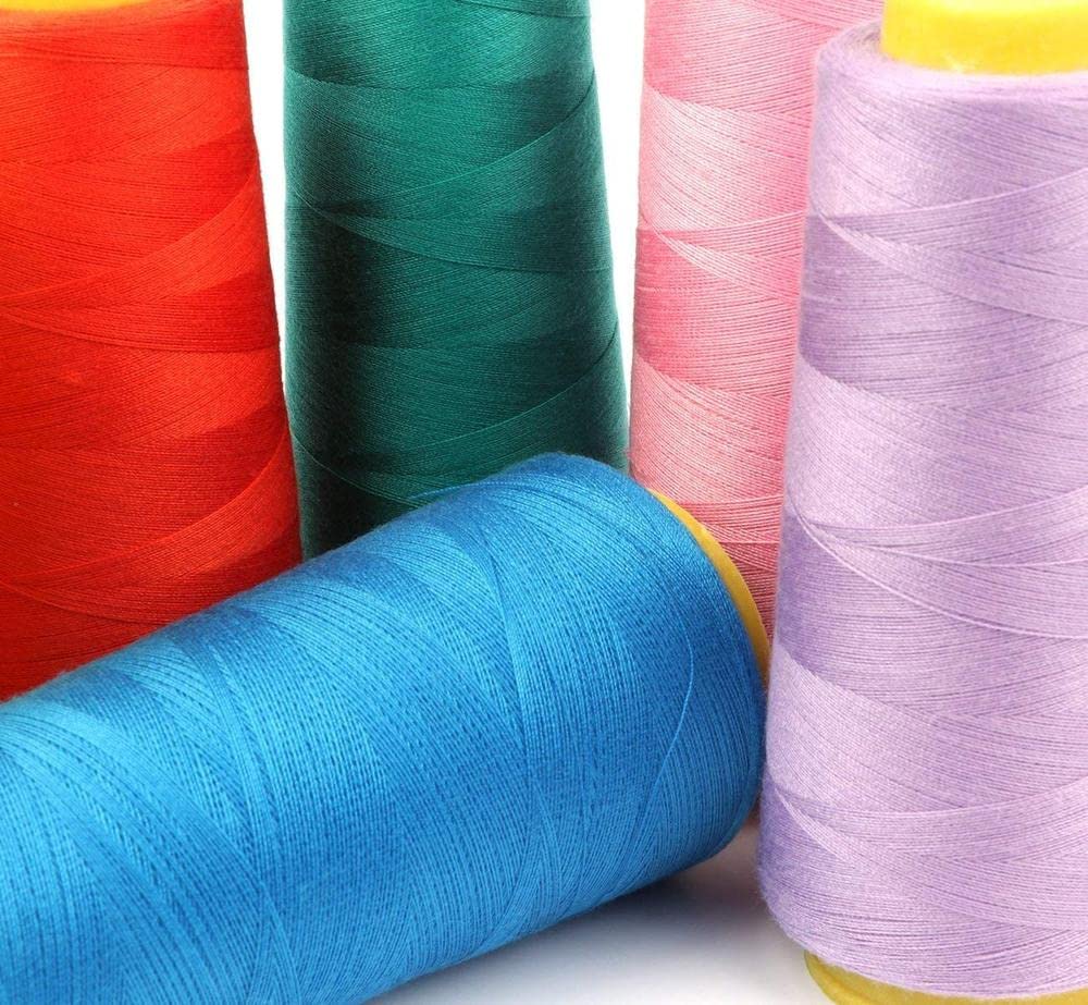 Bobine di filo di poliestere per macchina da cucire per ricamo Serger Quilting 12 rotoli x 1500 m