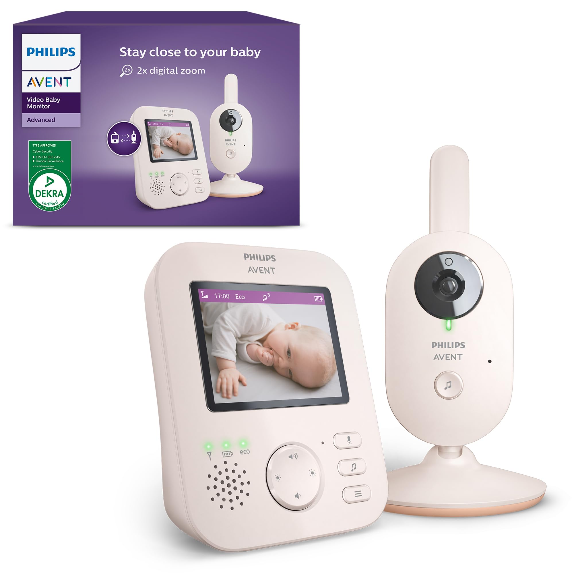 Philips Avent Babyphone Vidéo SCD881/26 - Sécurisé, Vision Nocturne, Audio Bidirectionnel