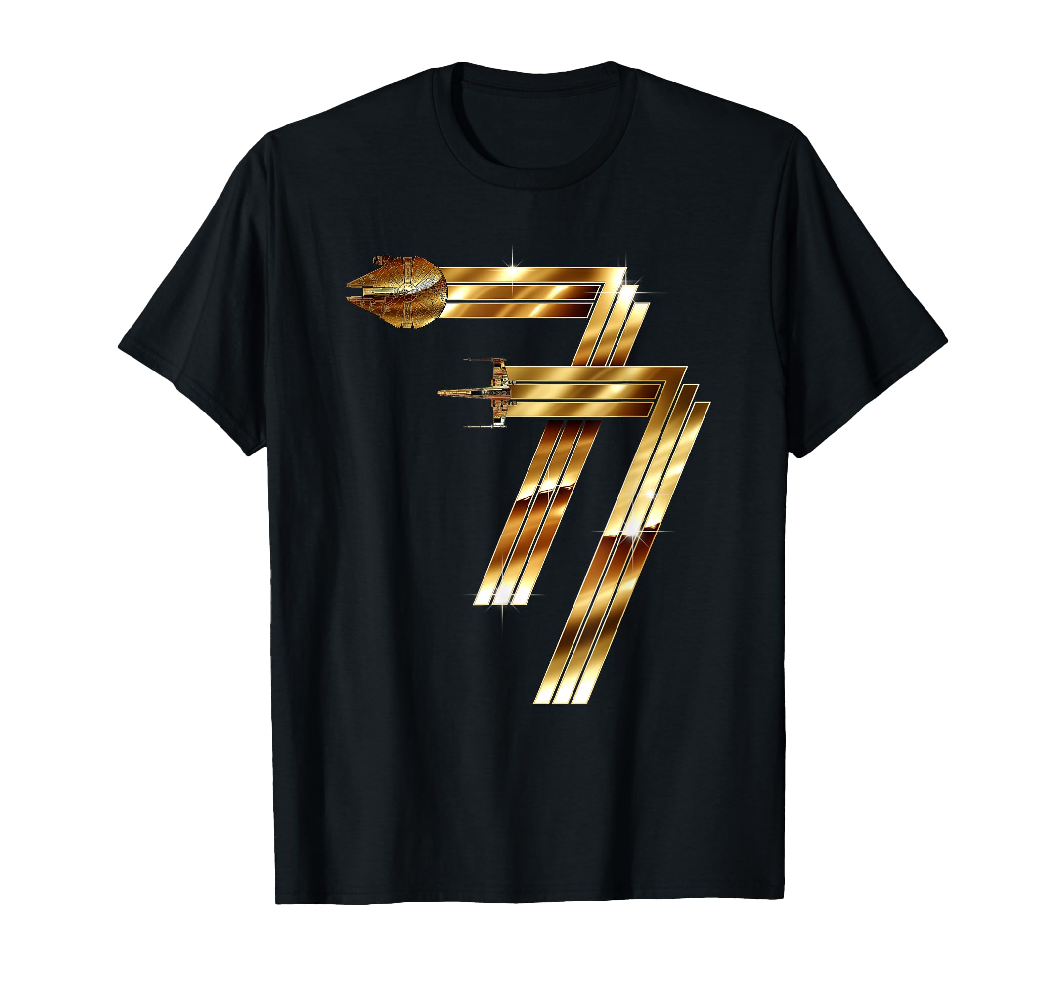 Star Wars Millennium Falcon Spacecraft 77 T-Shirt, Black