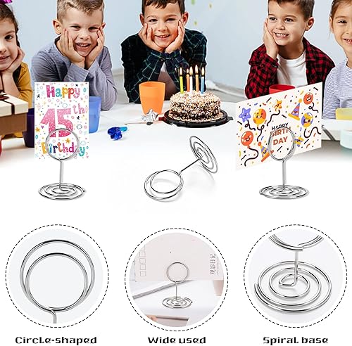 Miniatura 6 de 50 soportes para tarjetas de lugar, soportes para fotos de números de mesa de 2 pulgadas, soportes para tarjetas de nombre de mesa, soportes de