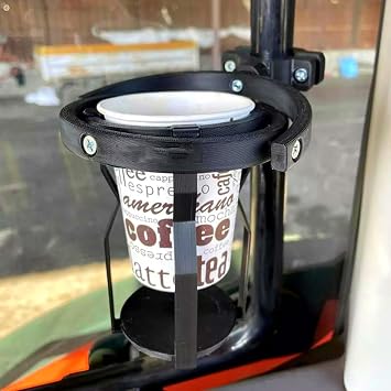 Gyroscopic Cup Holder 2025 New Self-Leveling Cup Holder for Motorcycles No Spill 3D Bike Bicycle Cup Holder Clamp Adjustable Clip on Hanging Cup Holder for Tractors Trucks Boats Scooters Black