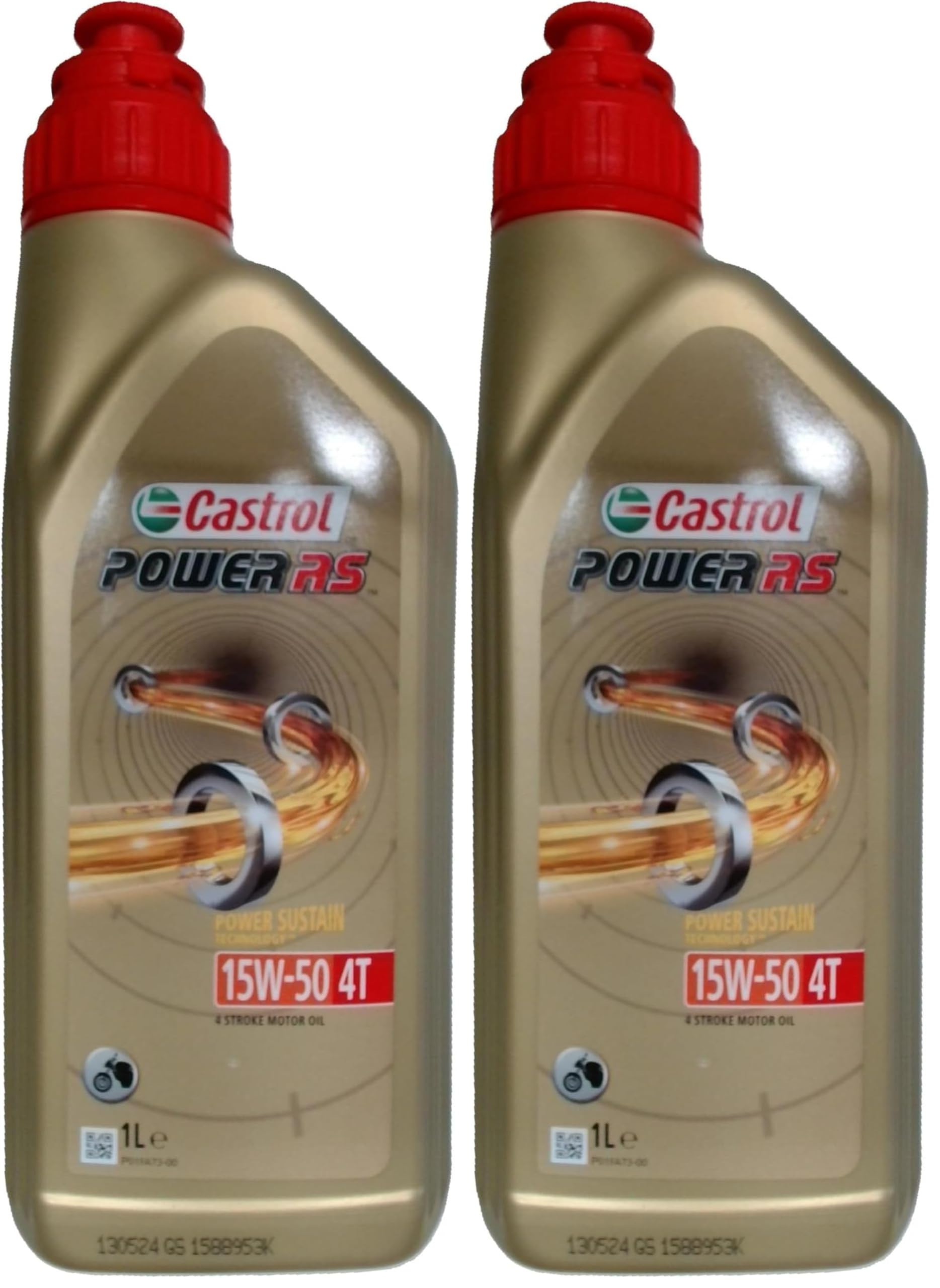 Castrol Huile Moteur Power RS 4T (4-Temps) 15W-50 1-Litre (Lot de 2)