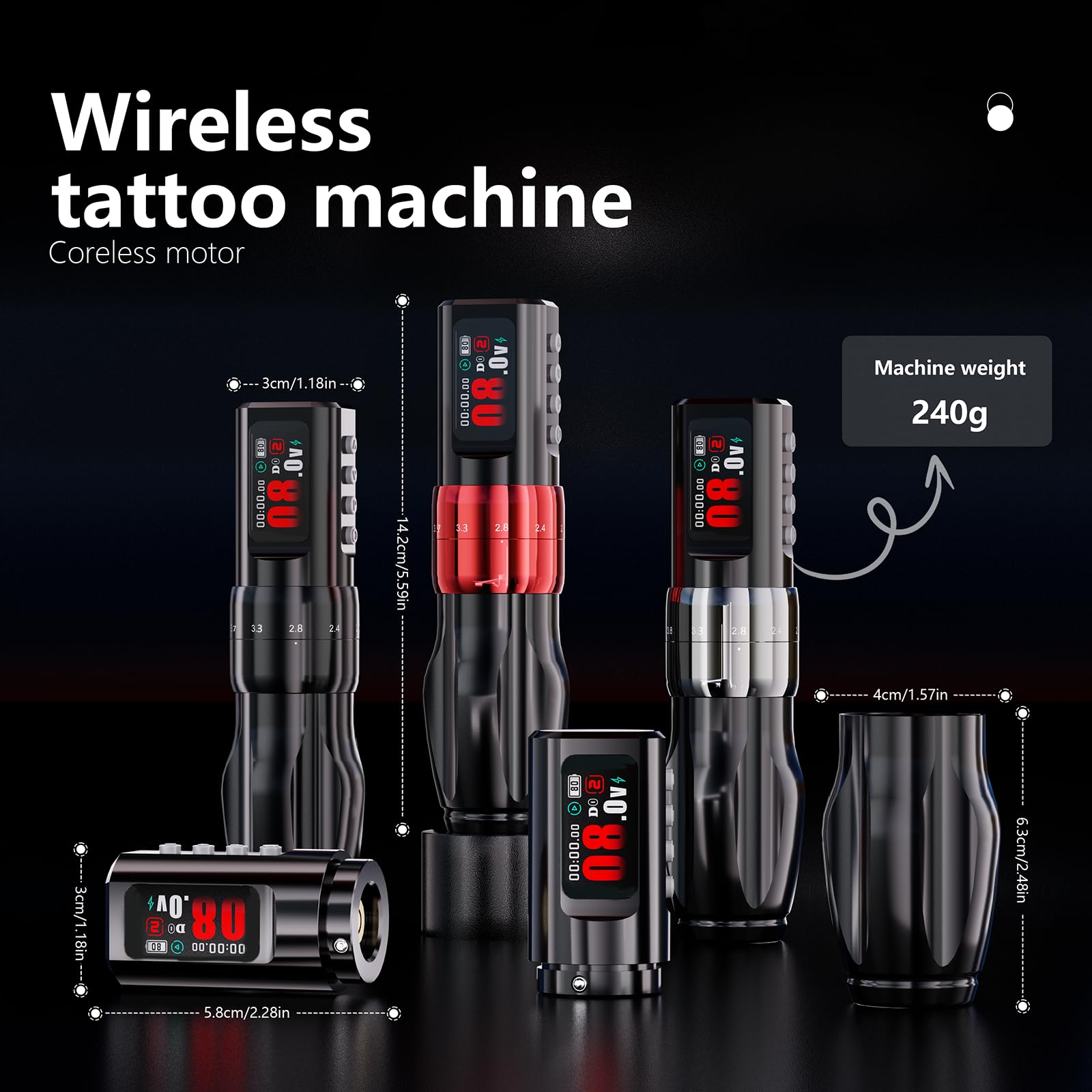 Amazon.com: BIGWASP Z4 Wireless Rotary Tattoo Machine Pen with 6