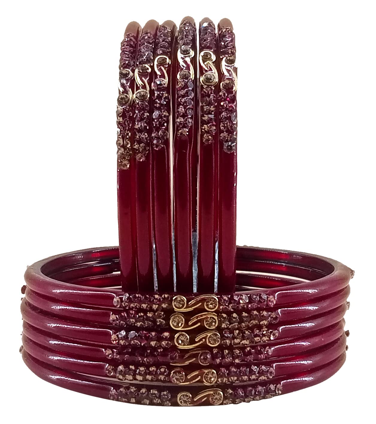 See full amazon price history chart for The Golden Cascade Maroon Color Glass Bangles with Zircon Stone Design/Chudi set for Women & Girls/AGNVR (Maroon, Small 2-4) The Golden Cascade Maroon Color Glass Bangles with Zircon Stone Design/Chudi set for Women & Girls/AGNVR (Maroon, Small 2-4) (B0BYSLGPMV) Amazon Price History, Amazon Price Tracker