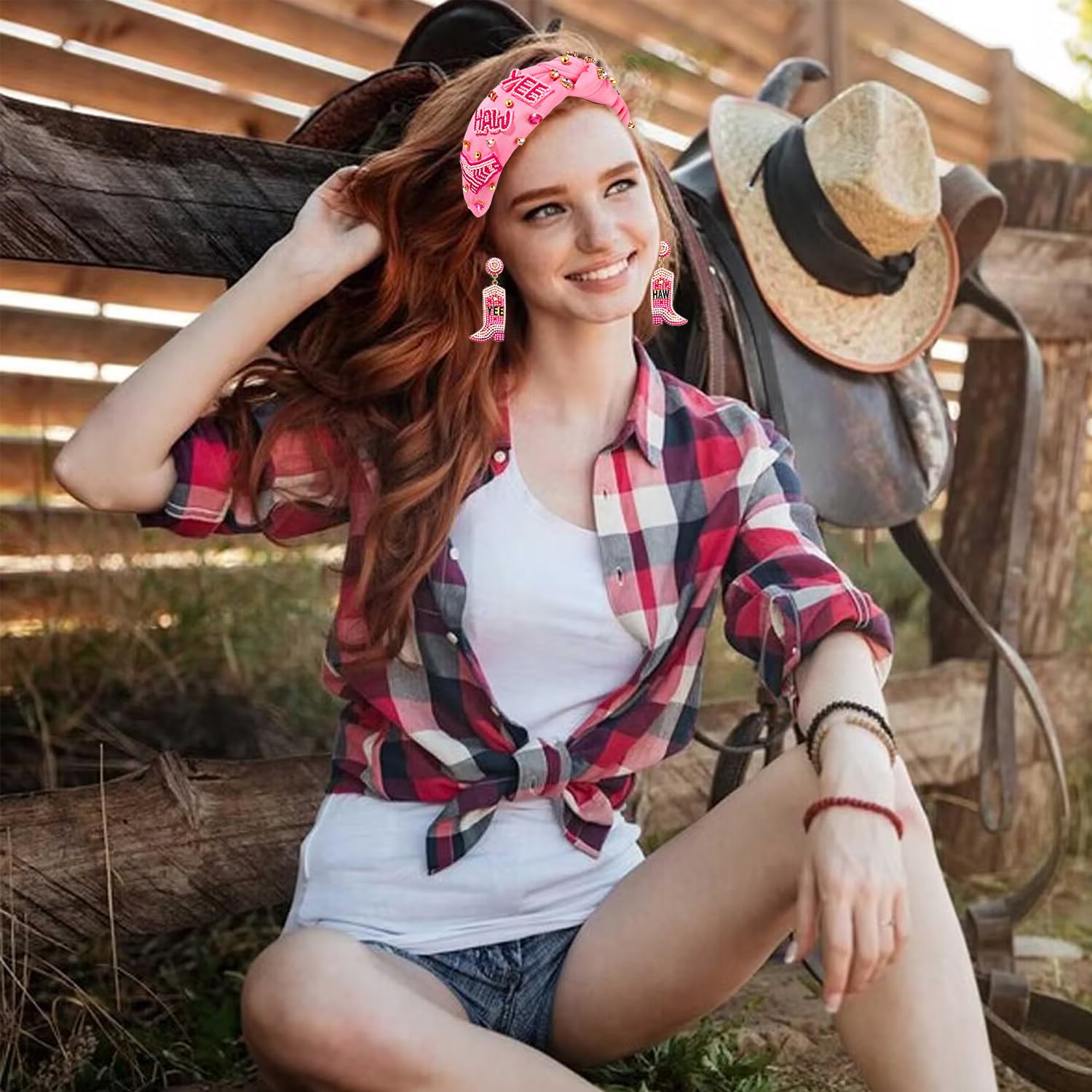 Amazon.com : Western Headbands Rhinestone Crystal Knotted 