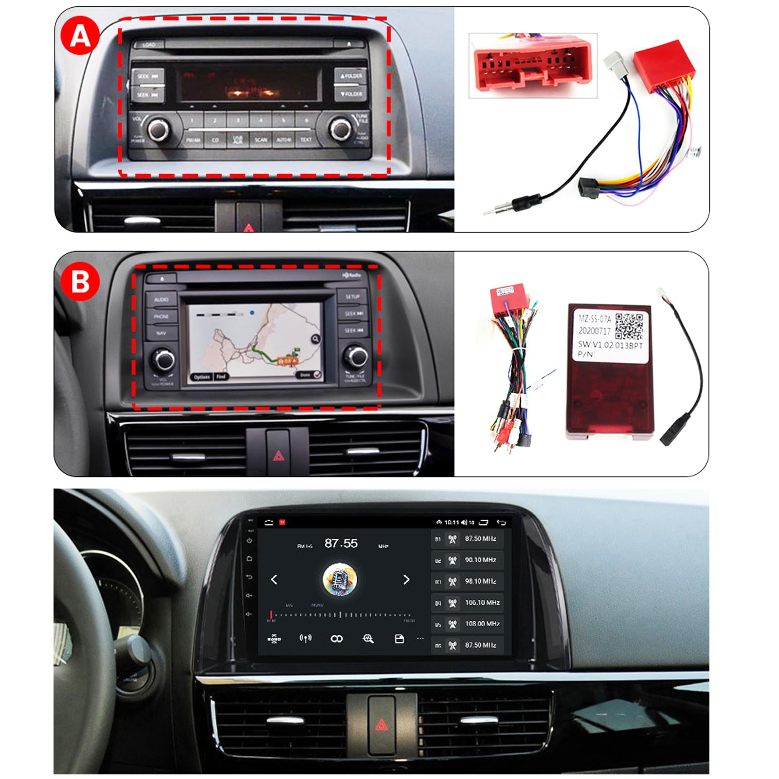 Amazon.co.jp: 9インチ多機能カースクリーン マツダCX-5 2012-2015用