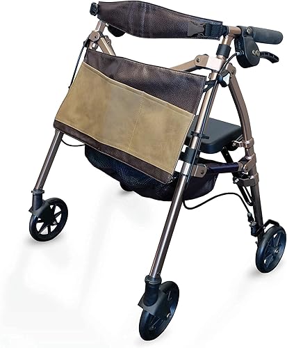 Signature Life Elite Travel Rollator Short Junior plegable y ligero 4 ruedas con asiento para adultos, personas mayores y ancianos, pequeño rodillo
