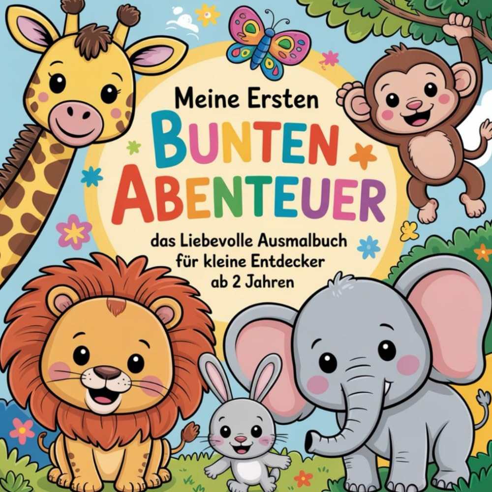 -Meine ersten bunten Abenteuer- Das liebevolle Ausmalbuch für kleine Entdecker ab 2 Jahren