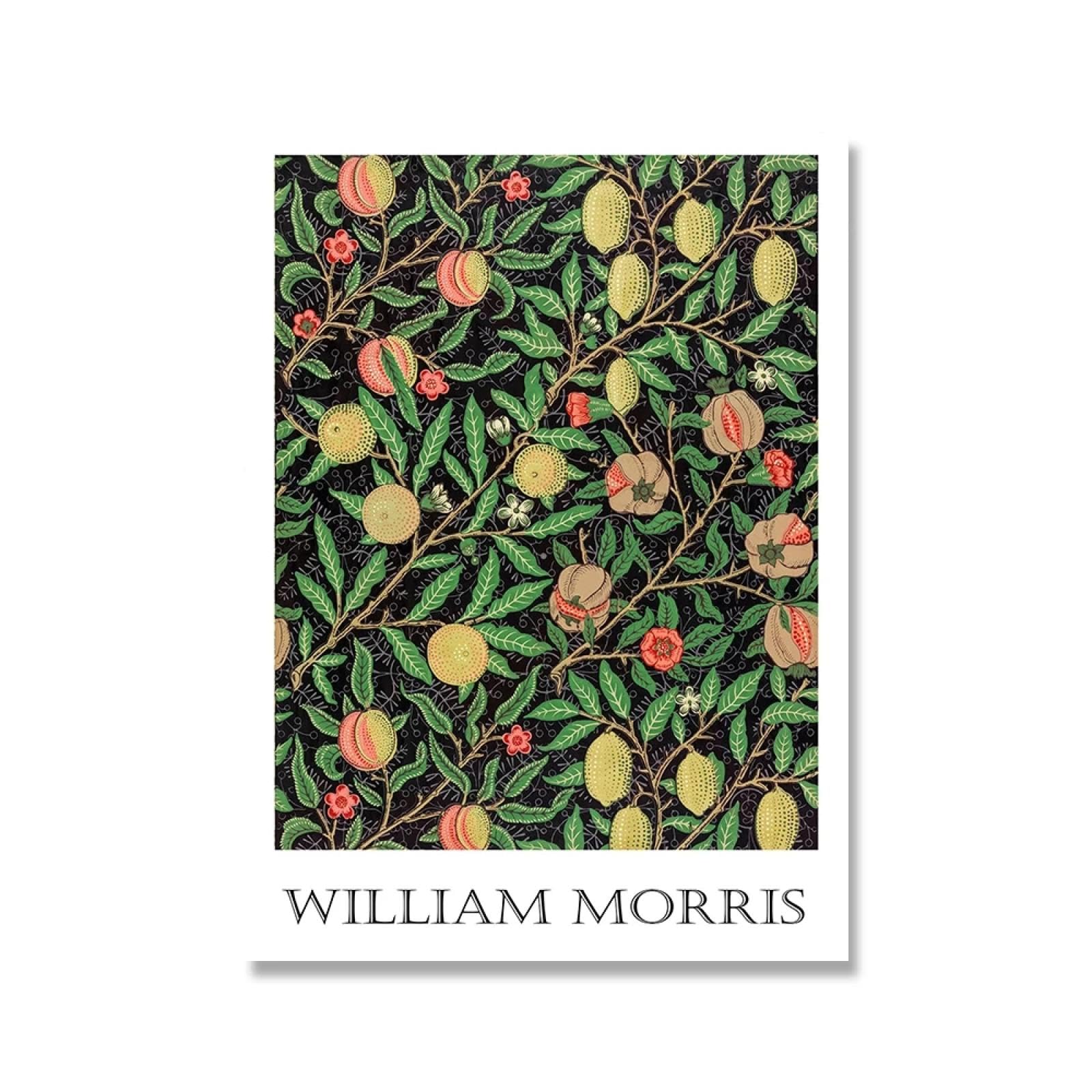FOKTMS Stampa su tela di William Morris Victoria and Albert Museum Exhibition Poster London Underground Art Nouveau, decorazione 40 x 60 cm, senza cornice