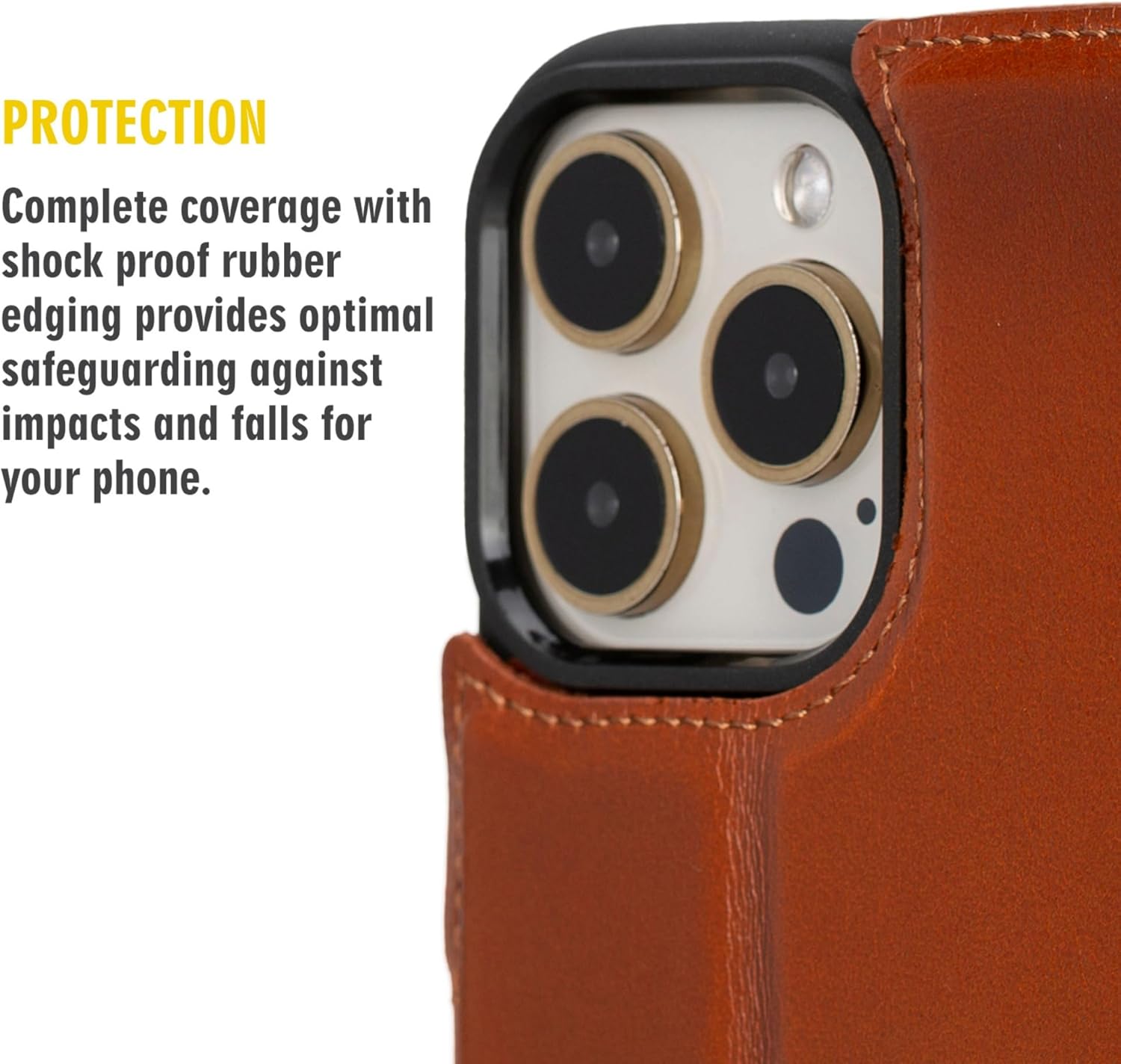 BLACKBROOK for iPhone 15 Pro Case with Card Holder, Tudor Premium Leather, 2-in-1 Trifold Folio Flip Case for MagSafe Wireless Charging, 8 Card Slots with RFID, Compatible with iPhone 15 Pro