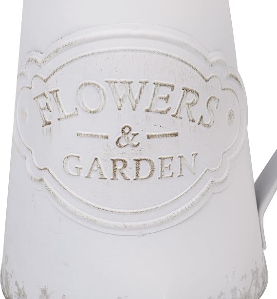SOUJOY Rustic Shabby Chic Vase, Farmhouse Galvanized Flower Vase, Metal Milk Jug Vase, French Style Vintage Decorative Pitcher for Home Decor, Photo Props, Sparklers for Weddings