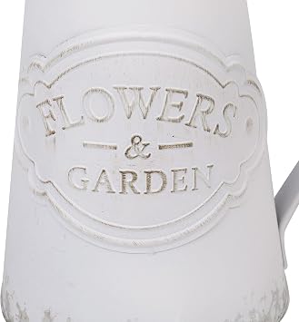 SOUJOY Rustic Shabby Chic Vase, Farmhouse Galvanized Flower Vase, Metal Milk Jug Vase, French Style Vintage Decorative Pitcher for Home Decor, Photo Props, Sparklers for Weddings