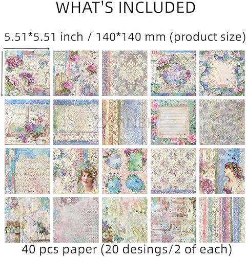 Miniatura 6 de Kit de papel para álbumes de recortes, collage de flores rojas, diario, planificador, materiales, suministros de decoración de diario basura para