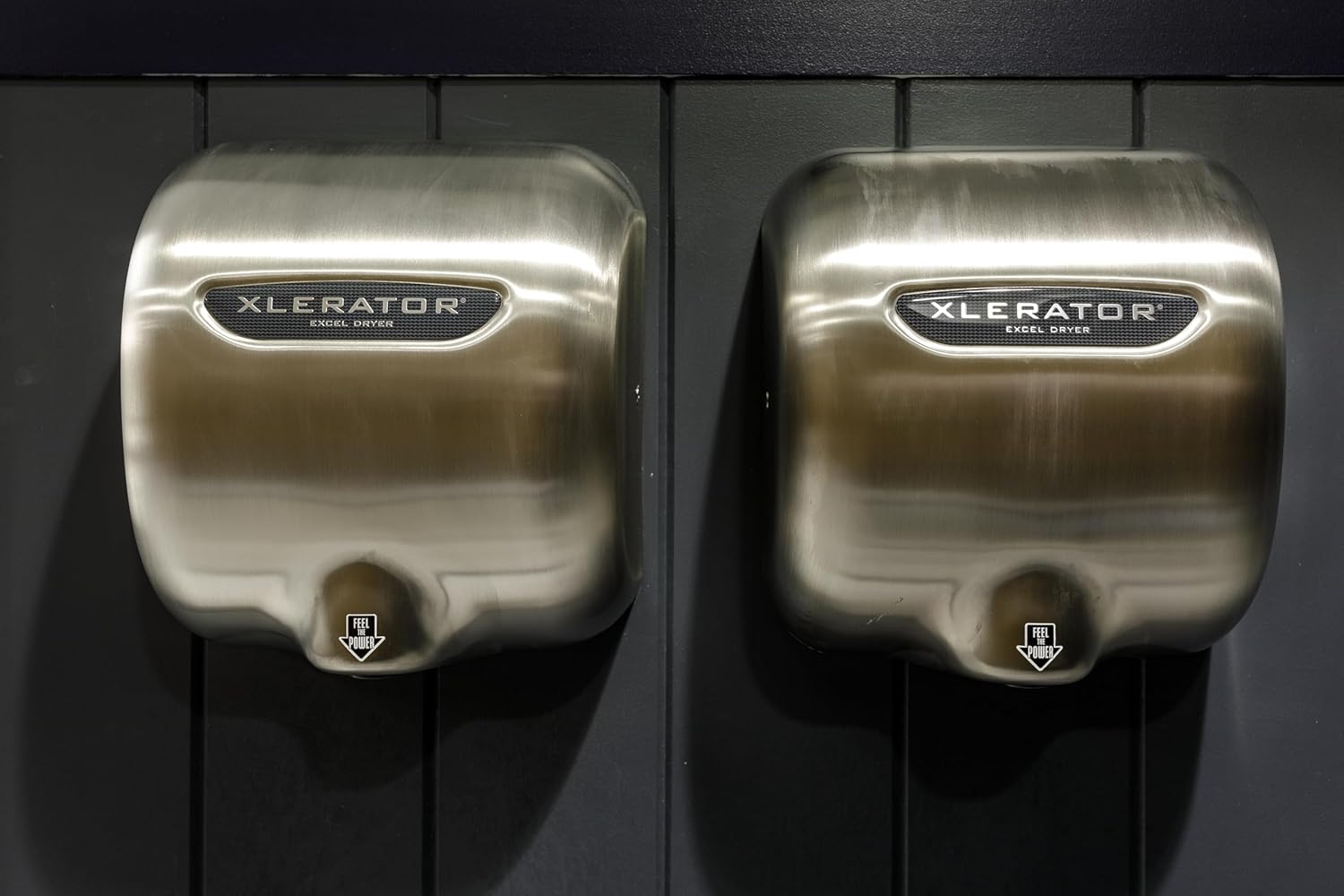 XLERATOR Excel Dryer XL-SB 1.1N Automatic High Speed Commercial Hand Dryer, Brushed Stainless Steel Cover, GreenSpec Listed, LEED Credits, Noise Reduction Nozzle 110/120V 12.2 Amps (6 Pack)
