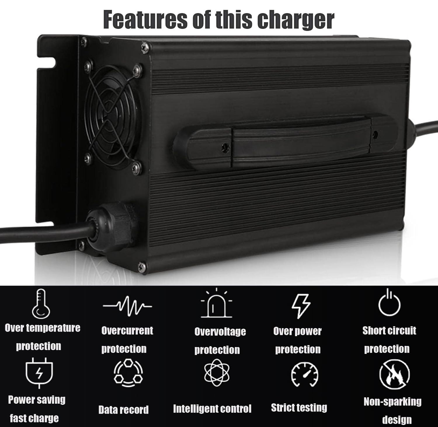Lead Acid Battery Chargers 12V/24V/36V/48V/60V/72V Battery Charger 50A Anderson Plug,Multiple plug options,with Suitable for Electric Forklifts Electric Boats,Electric Sightseeing Car(36V 30A,Plug 120