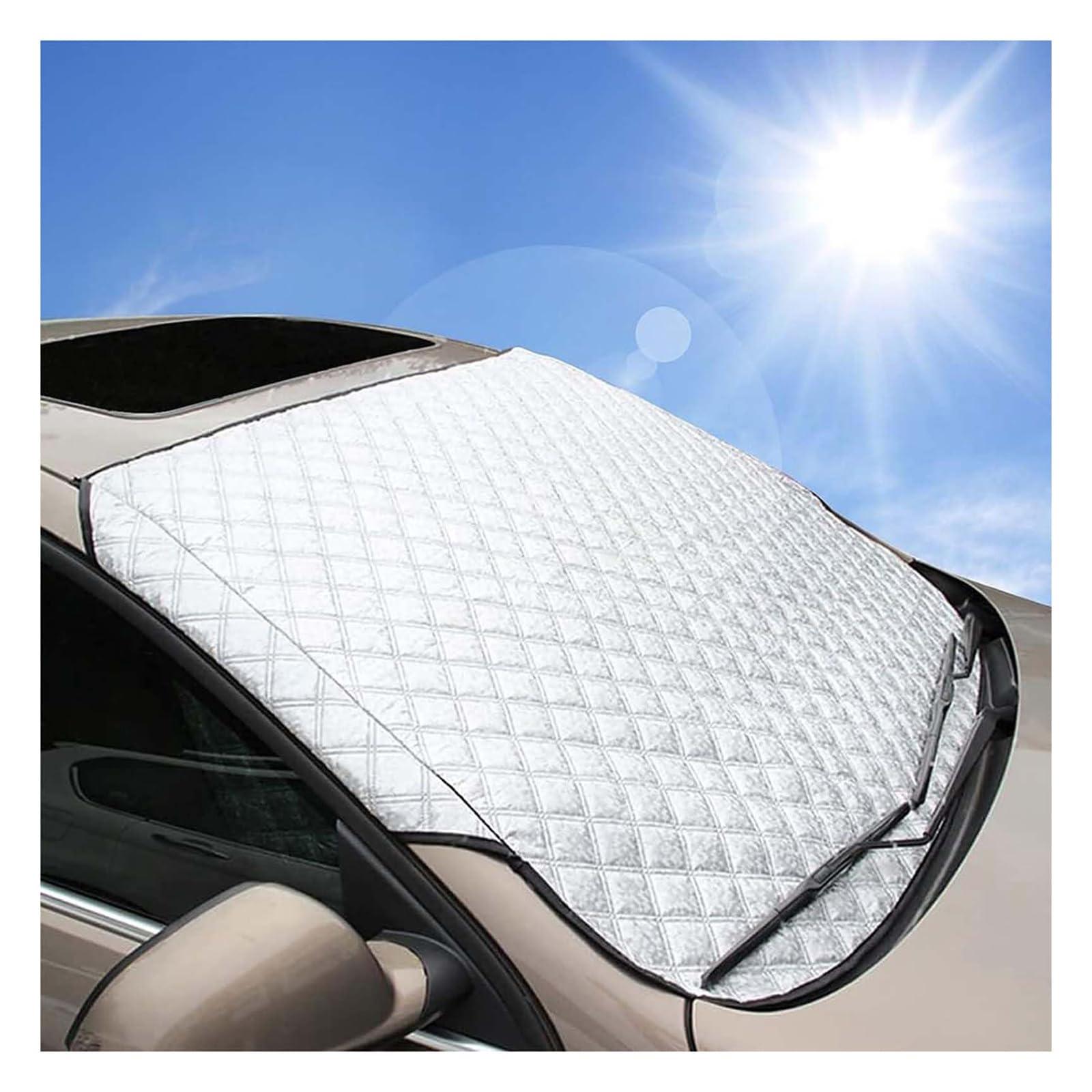 MRFDESC Car Windshield Cover, for BMW X5 E53 F30 E34 X5 E70 F15 G30 E91 Touring X6 Ultra Thick Protective Windscreen Cover Snow Ice Frost Sun Dust Water Resistentin all Weather