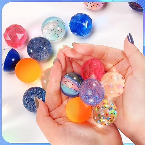 Miniatura 4 de Ayfjovs 20 bolas hinchables de 5 estilos, bolas de goma de 1.260 in, pequeñas bolas inflables para recuerdos de fiesta de niños, premios, bolsas de