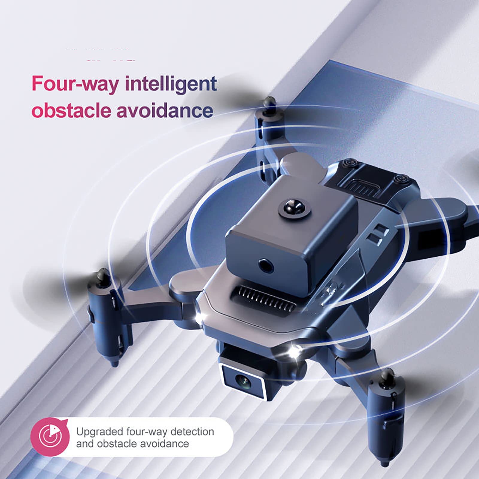 Mini Zdalnie Sterowany Dron, Zdalnie Sterowany Quadkopter, Z Podwójną Kamerą 4K HD, Lotem Po Trajektorii I Trybem Bezgłowym, 50-krotny Zoom, Dla Chłopców I Dziewcząt