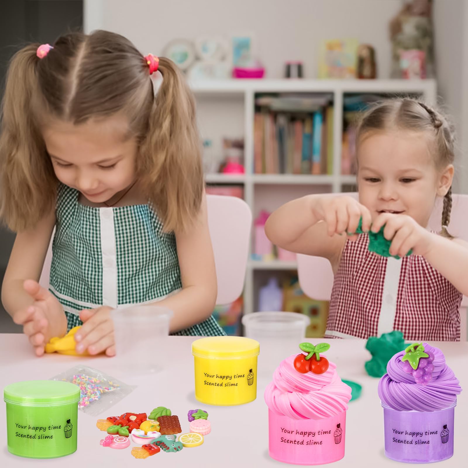 Zestaw Fluffy Slime, 12 sztuk, puszysty masło, slime, zestaw do samodzielnego wykonania, zawiera puszysty śluz chmury, śluz dla dzieci, na imprezę, prezent urodzinowy
